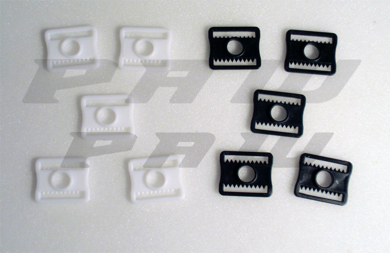goalie helmet 1 inch plastic clips with teeth