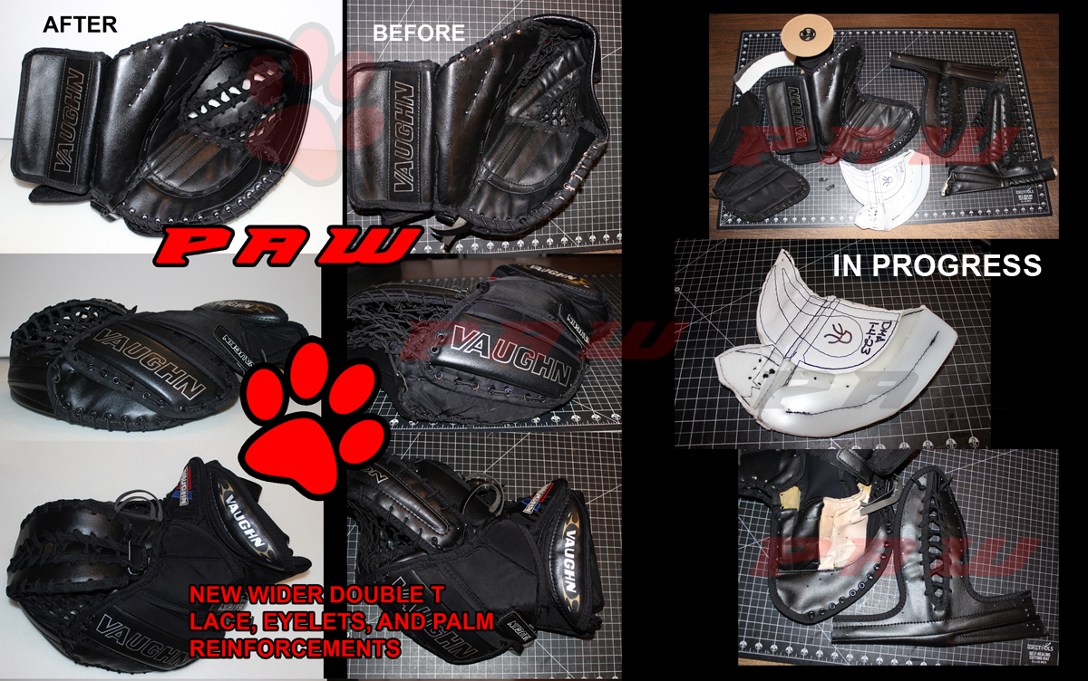 New T and repairs to a catch glove